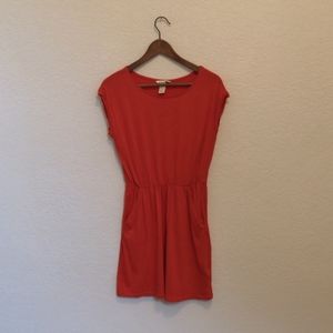 H&M Basic Red Dress With Pockets, XS